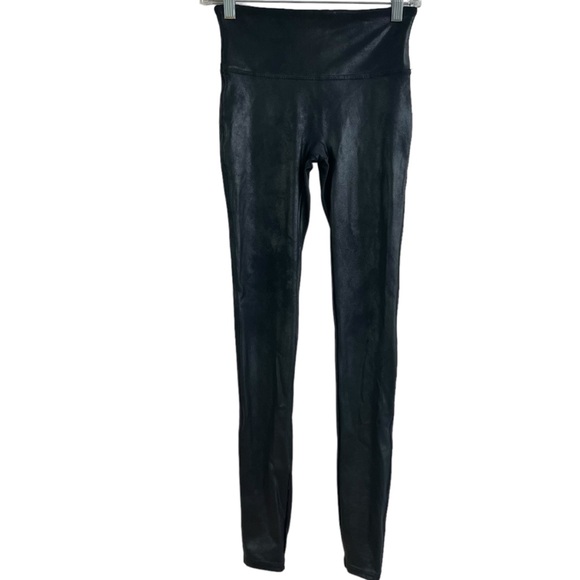 Spanx black faux leather leggings small - Picture 2 of 11